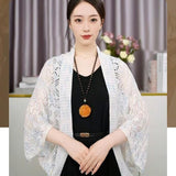 Summer Ice Silk Colorful Knitted Shawl
