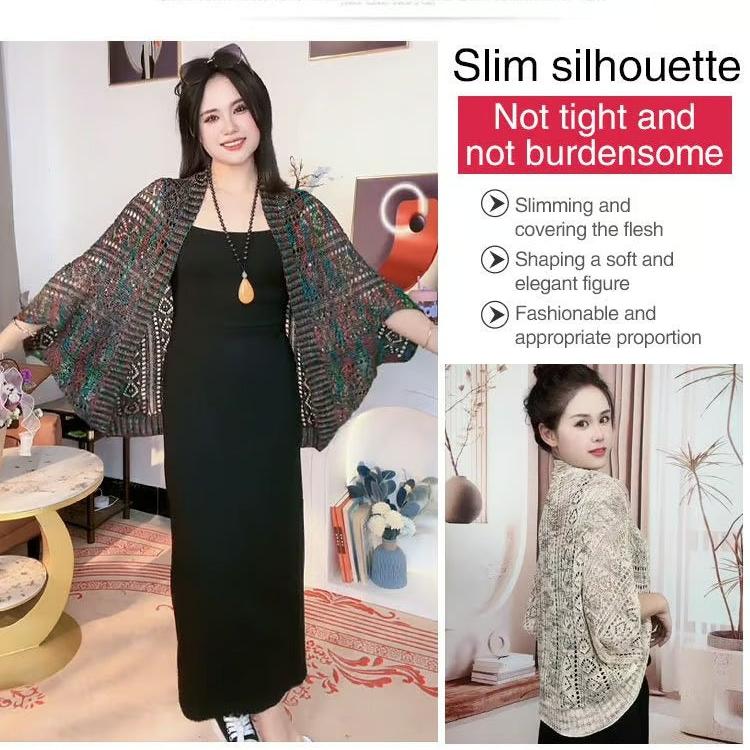 Summer Ice Silk Colorful Knitted Shawl