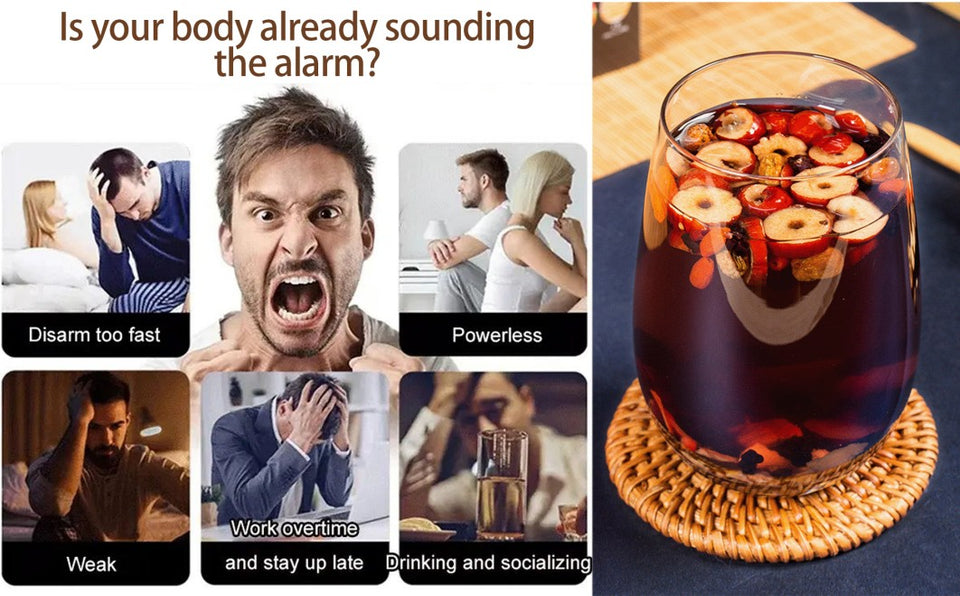 Hot Ginseng Tea For Health Energy Booster Kidney Cleansing