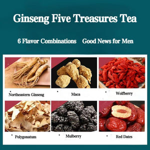 Hot Ginseng Tea For Health Energy Booster Kidney Cleansing