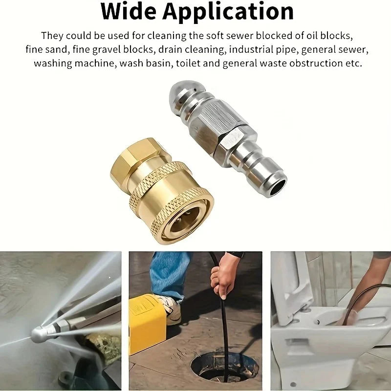 Pressure Washer Sewer Jet Nozzle Complete Set