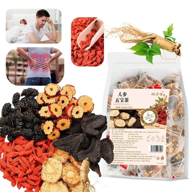 Blended Five Treasure Ginseng Maca Mulberry Flavor Tea For Men&woman