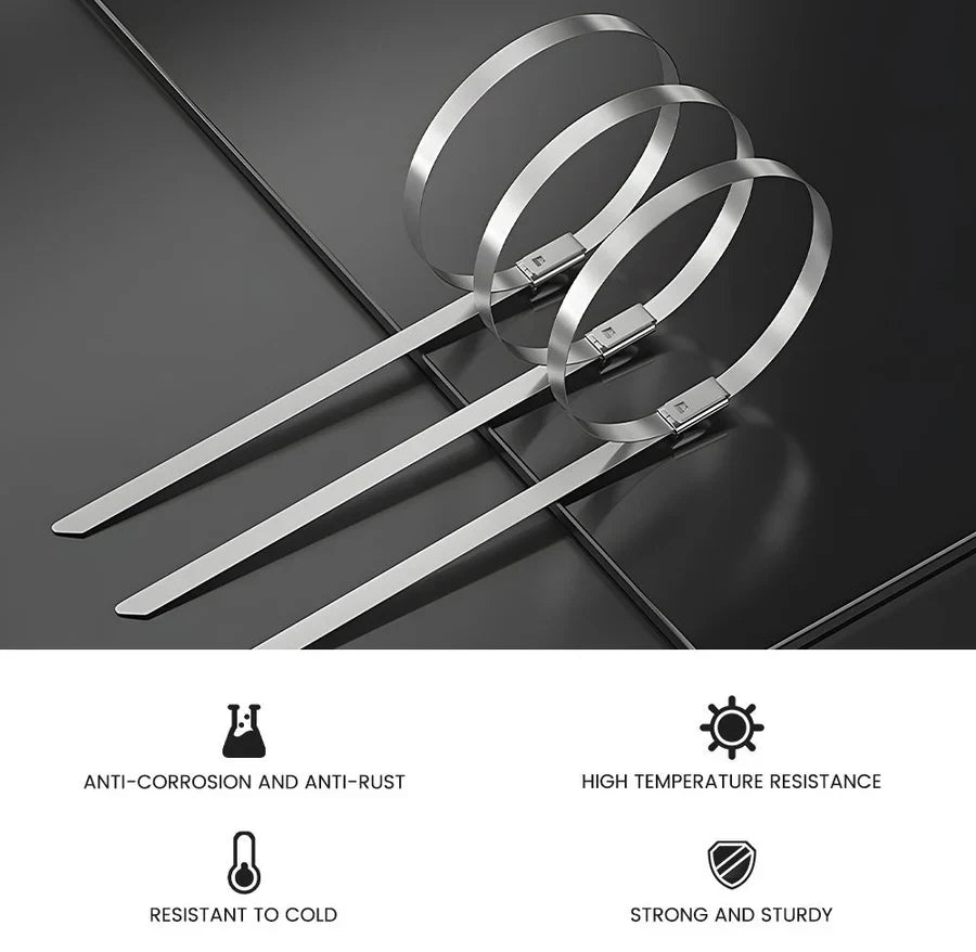 Reusable and Stainless Steel Cable Tie Buckle Strap