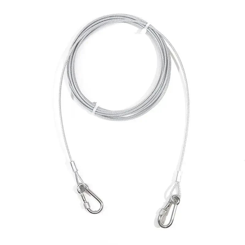Stainless Steel PVC Coated Clothesline, Portable Windproof Indoor/Outdoor