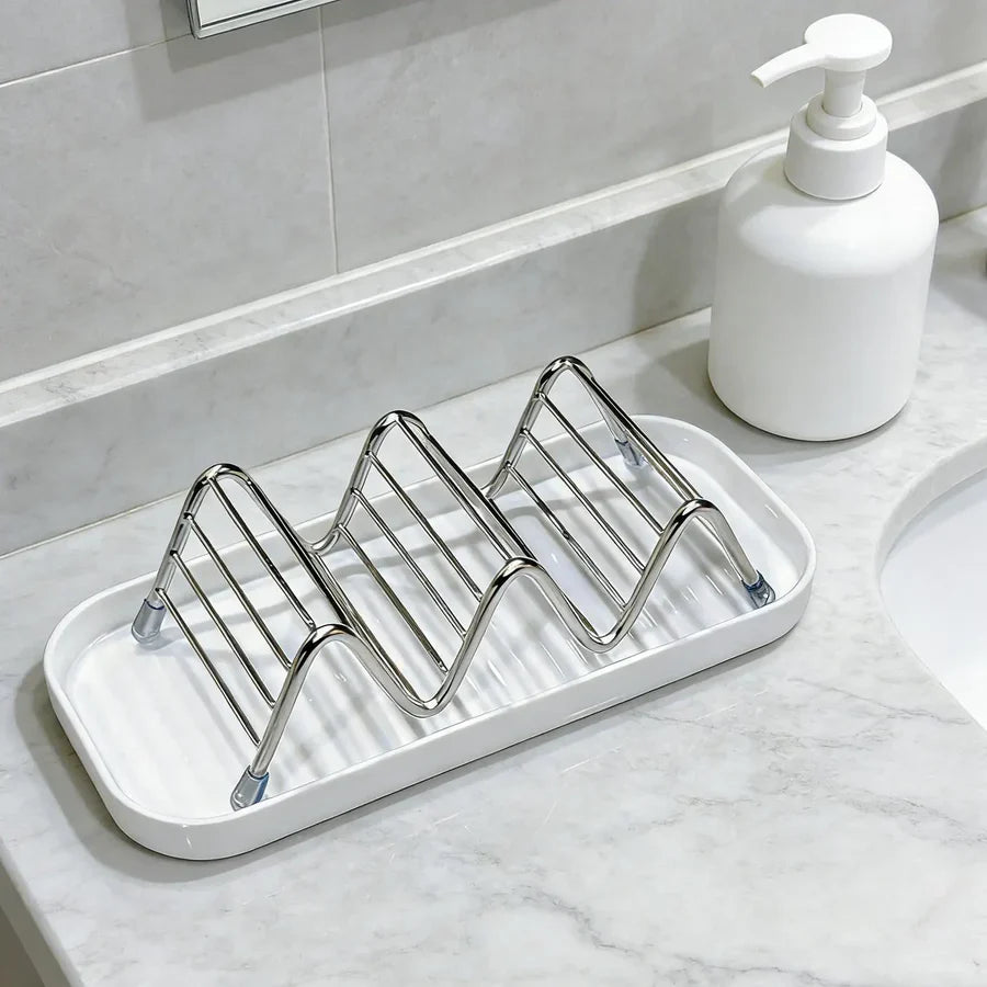 Multifunctional Stainless Steel Drainage Soap Tray