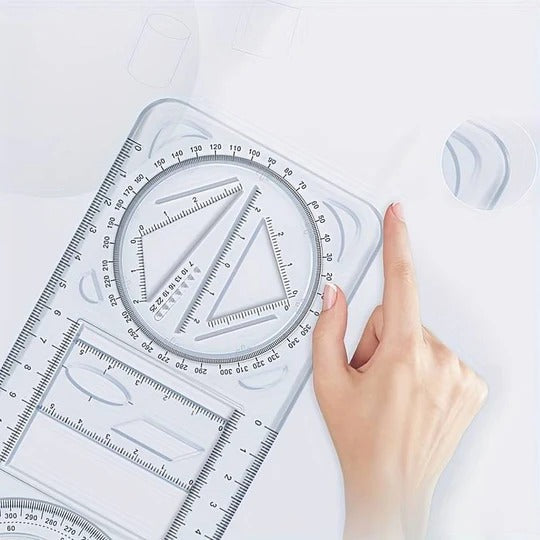 New Multifunctional Geometric Plastic Ruler