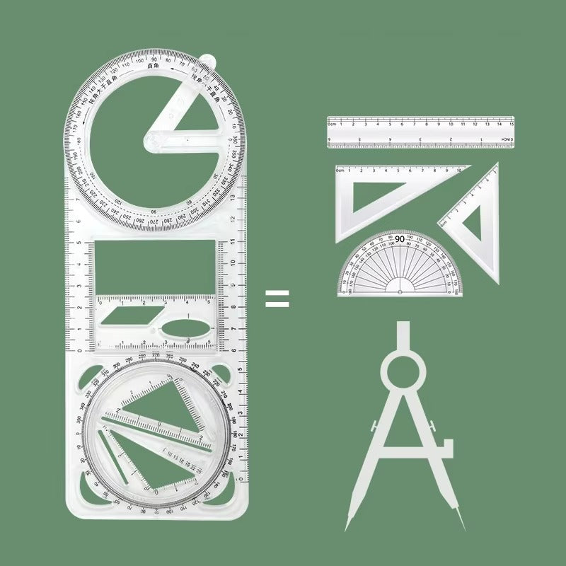 New Multifunctional Geometric Plastic Ruler